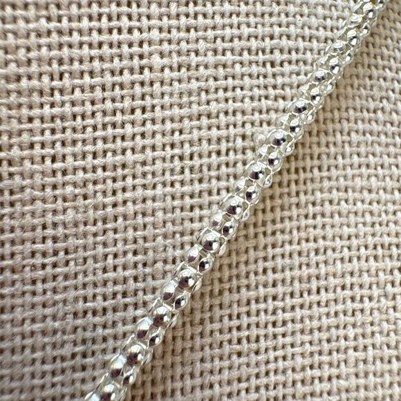 Sterling Silver 925 Mother of Pearl Scroll Pendant Necklace Size 23.5" Length - Picture 10 of 16